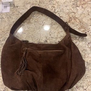 Hobo bag - Brown Suede from Urban Outfitters